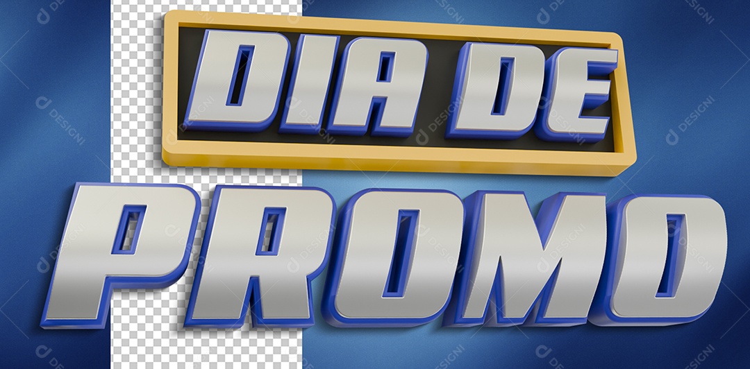 Dia de Promo Texto 3D Para Composição PSD