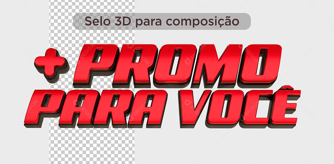 Mais Promo Para Você Texto 3D Para Composição PSD