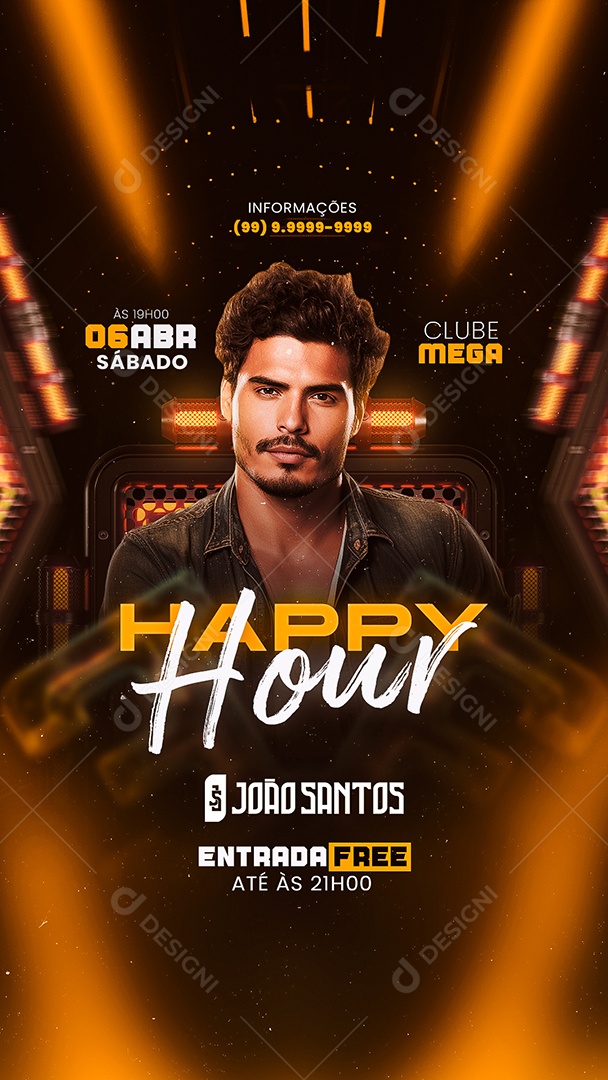 Story Flyer Happy Hour João Santos Social Media PSD Editável