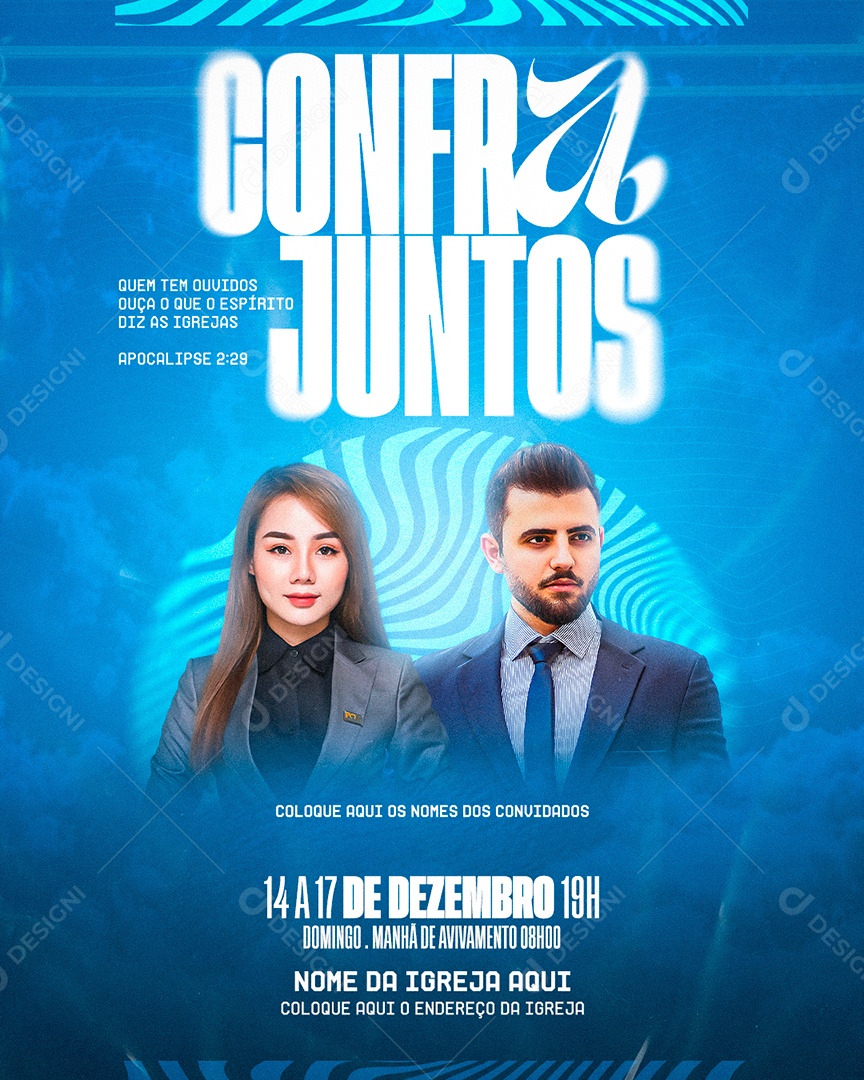 Gospel Confra Juntos Social Media PSD Editável