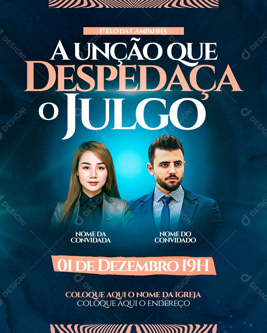 Gospel A Unção que Despedaça o Julgo Social Media PSD Editável