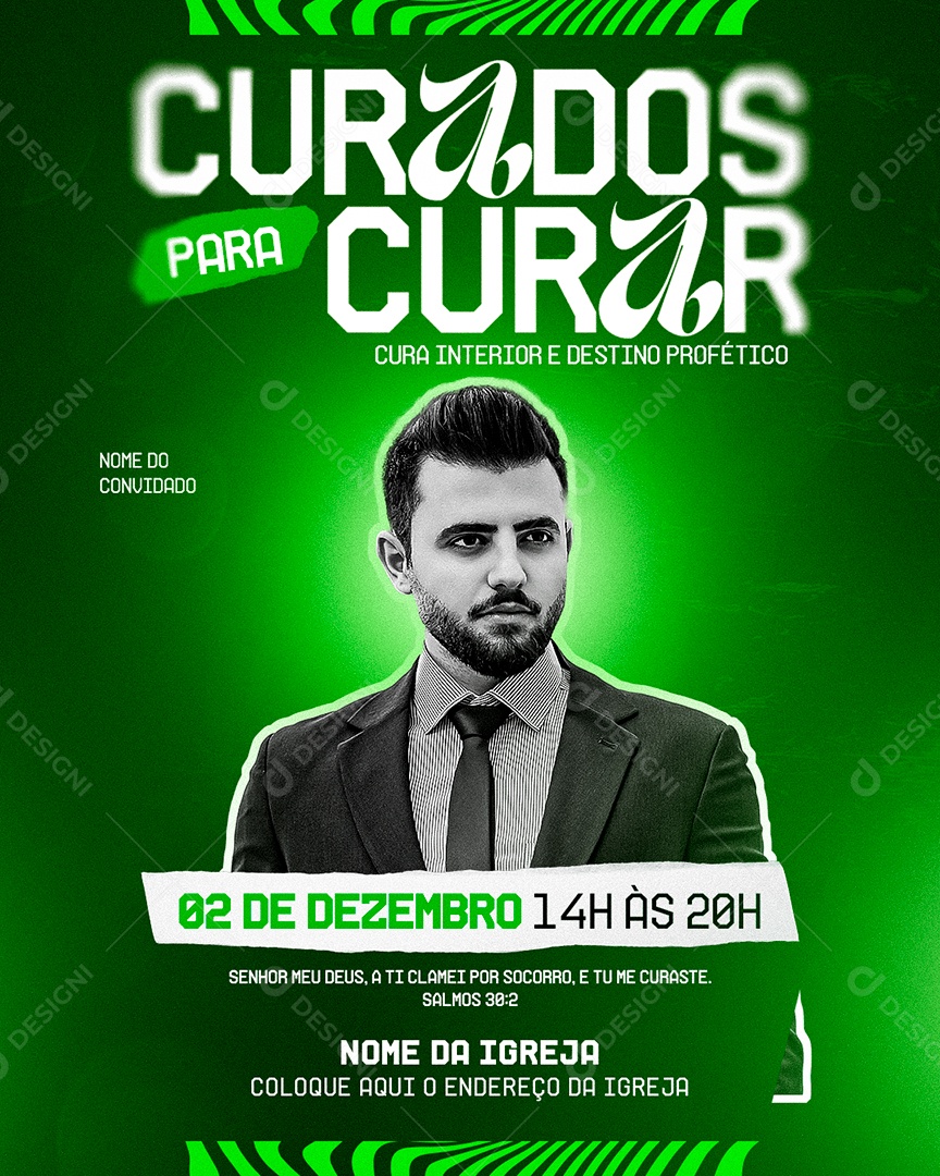 Gospel Curados para Curar Social Media PSD Editável