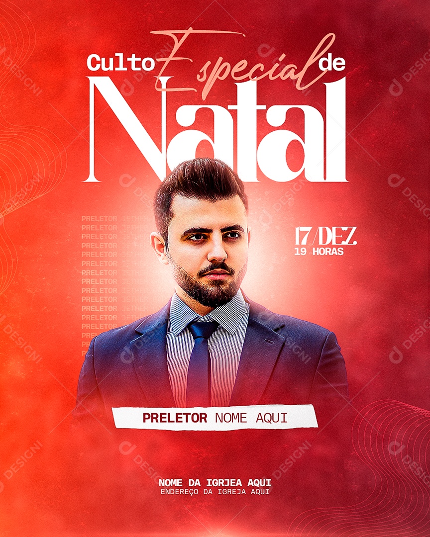 Gospel Culto Especial de Natal Social Media PSD Editável