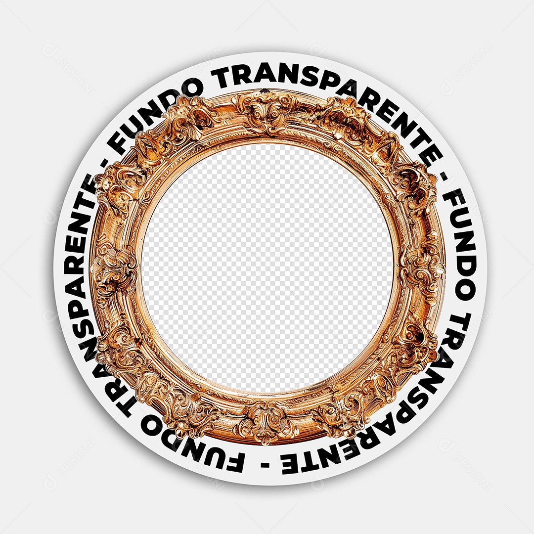 Moldura Antiga Elemento 3D para Composição PSD