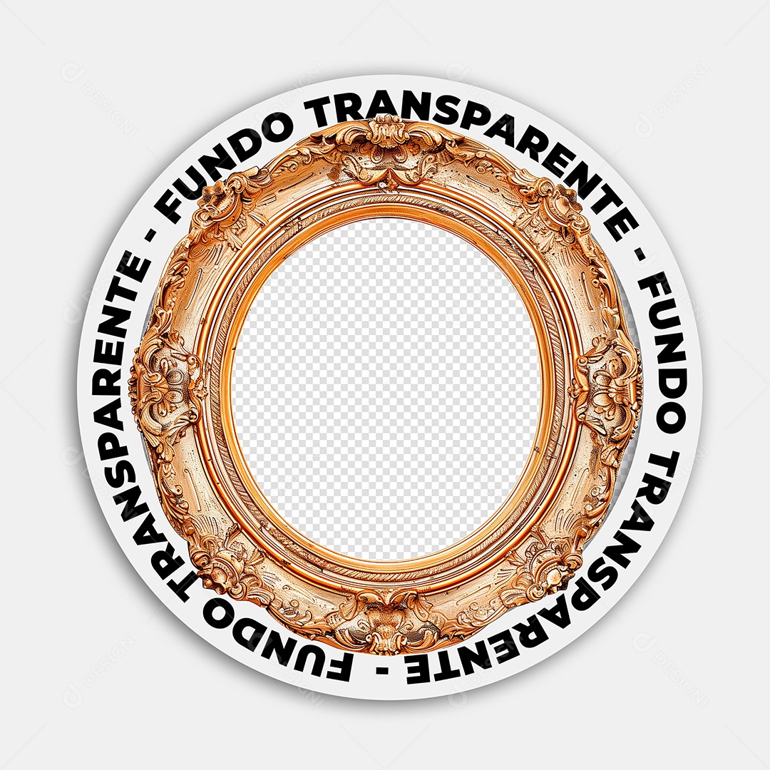 Moldura Antiga Elemento 3D para Composição PSD