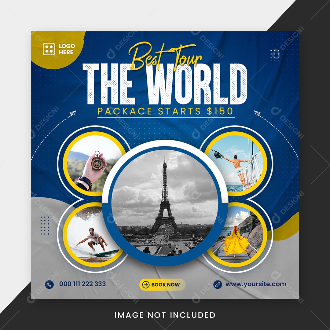 Agência de Viagem Social Media PSD Editável