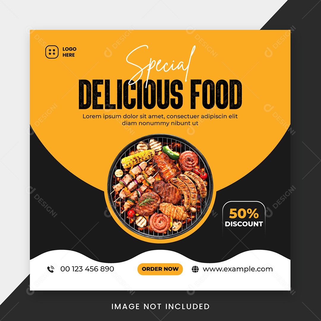 Restaurante Social Media AI Editável