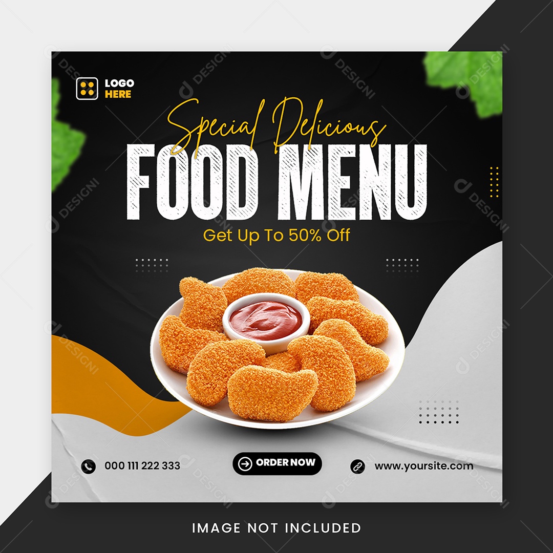 Restaurante Aperitivo Social Media PSD Editável