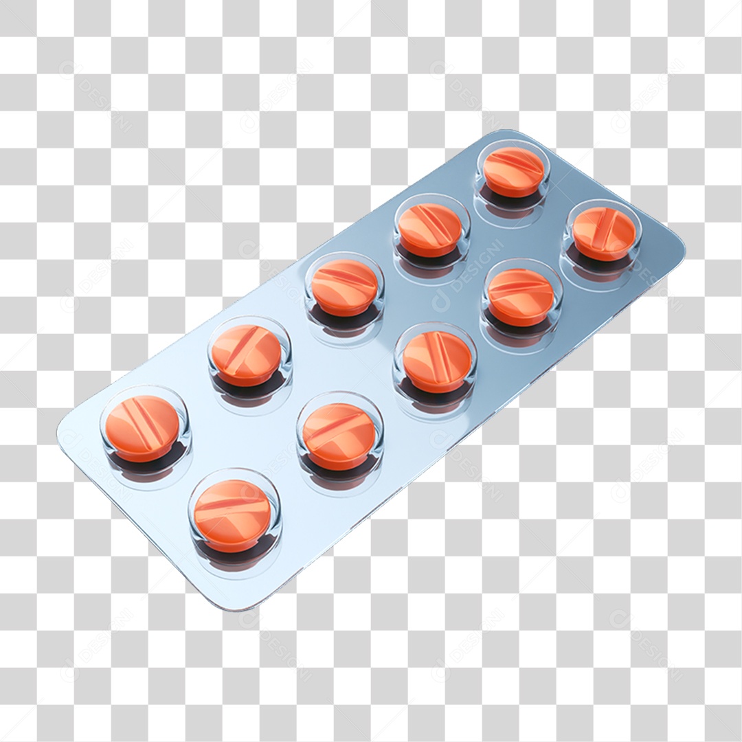 Elemento 3D Medicamentos Comprimidos Remédios PNG Transparente