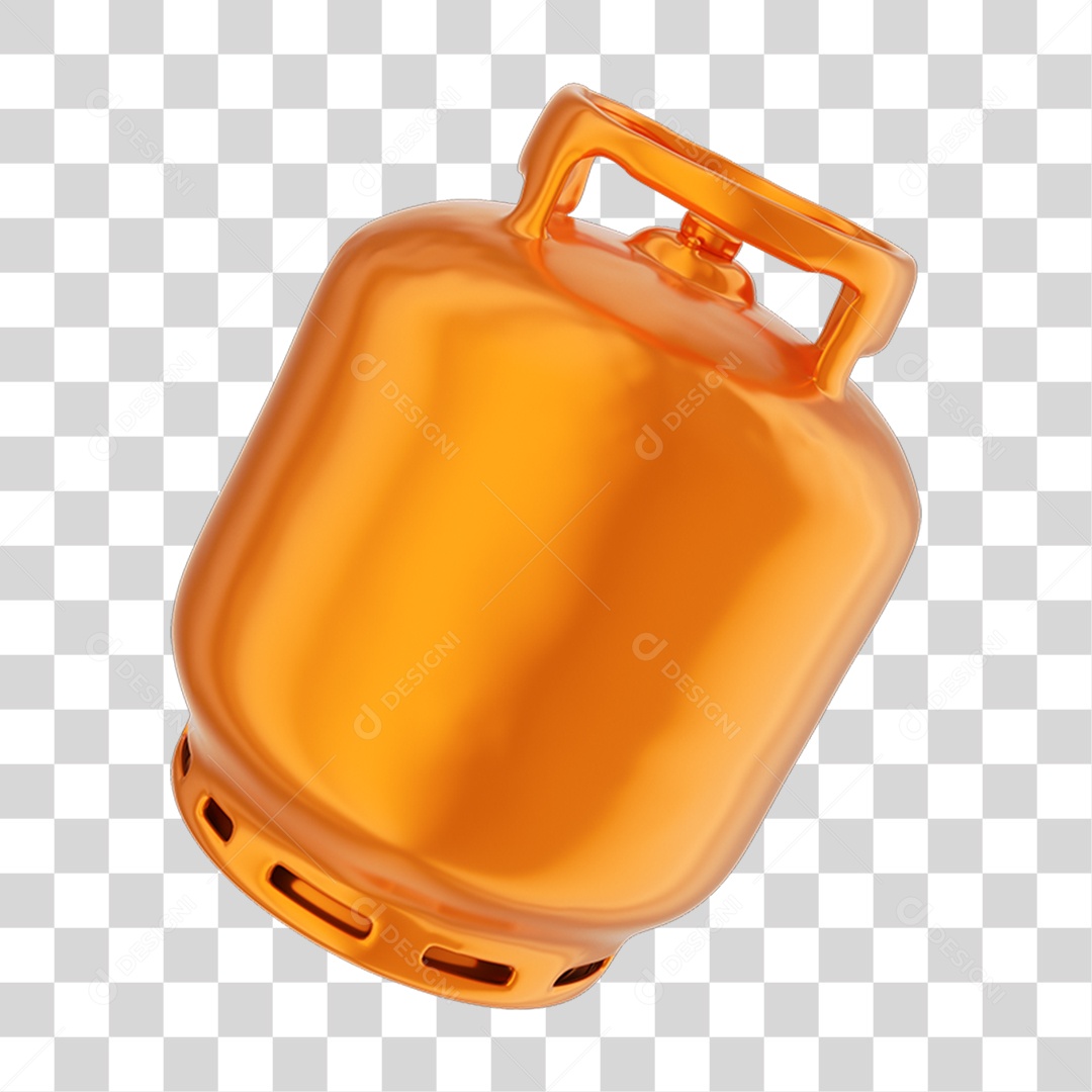 Elemento 3D Botijão de Gás PNG Transparente