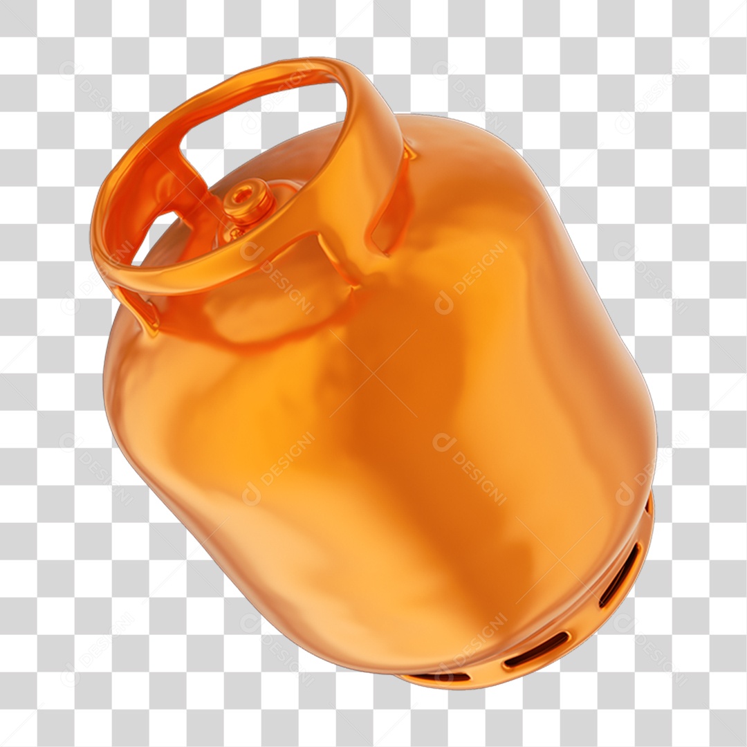 Elemento 3D Botijão de Gás PNG Transparente