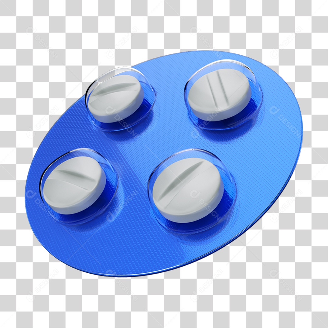 Elemento 3D Comprimidos Remédios PNG Transparente