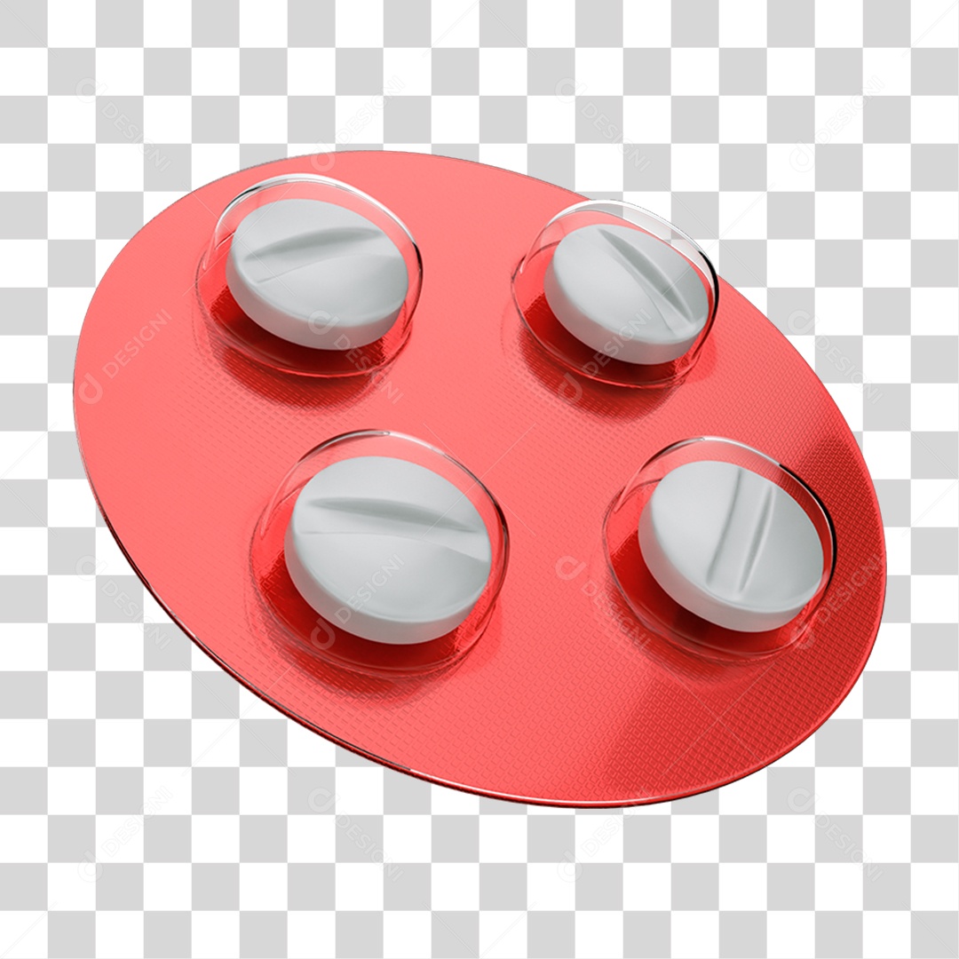 Elemento 3D Comprimidos Remédios PNG Transparente
