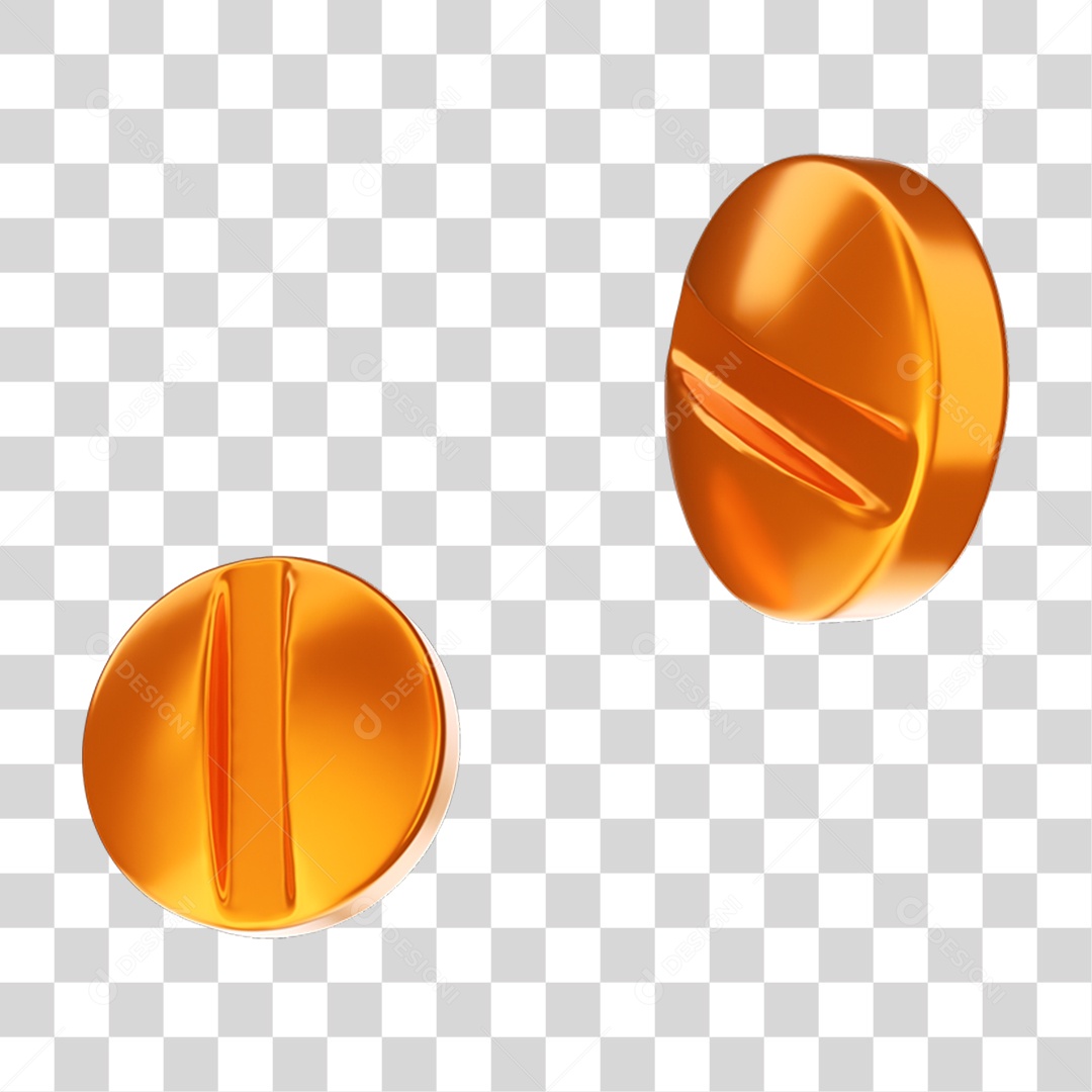 Elemento 3D Comprimidos Remédios PNG Transparente