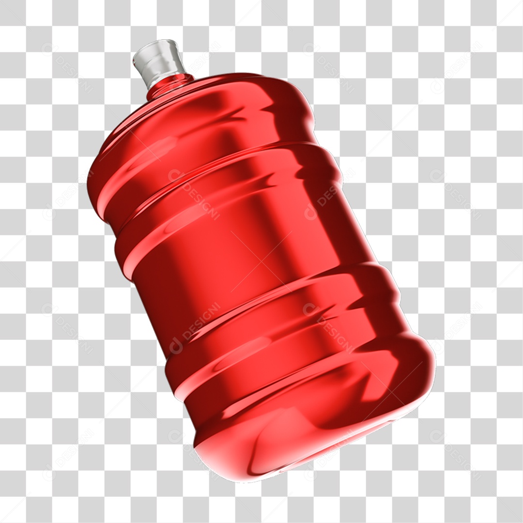 Elemento 3D Garrafão de Água PNG Transparente