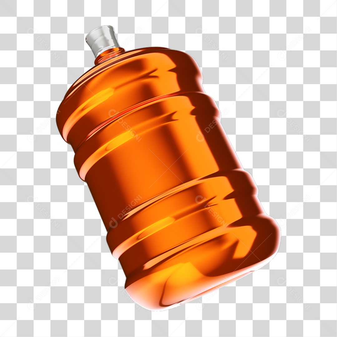 Elemento 3D Garrafão de Água PNG Transparente