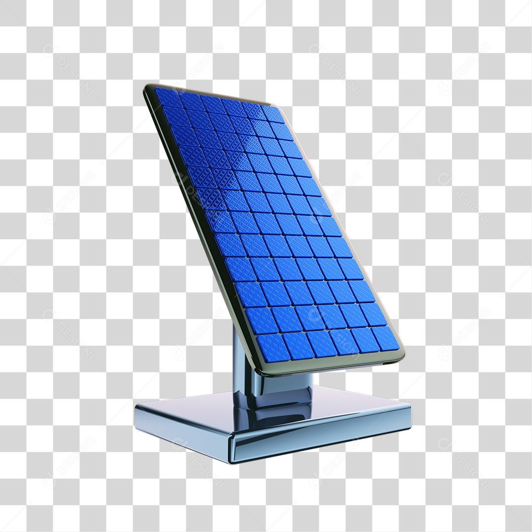 Elemento 3D Painel Solar PNG Transparente