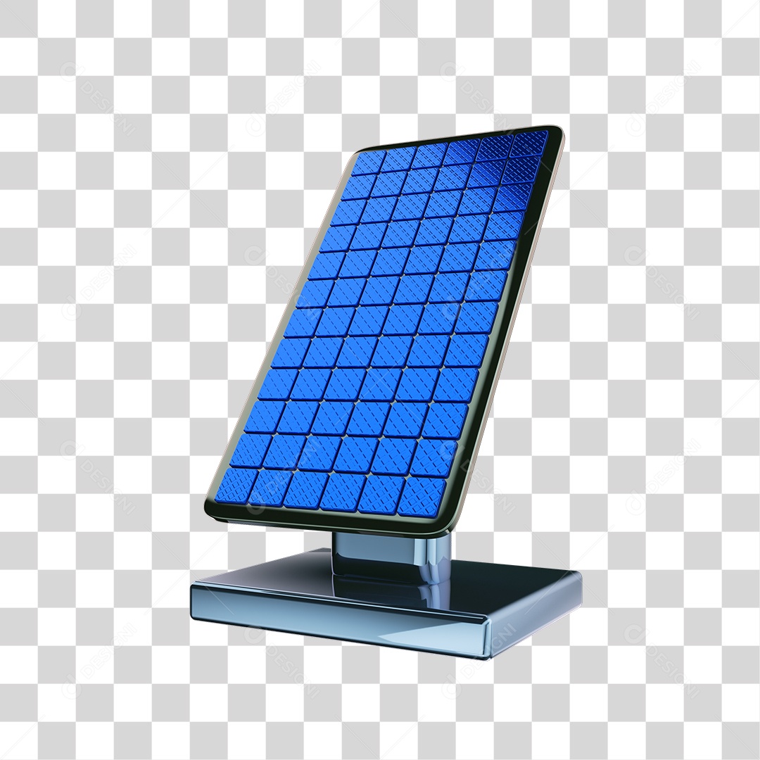 Elemento 3D Painel Solar PNG Transparente