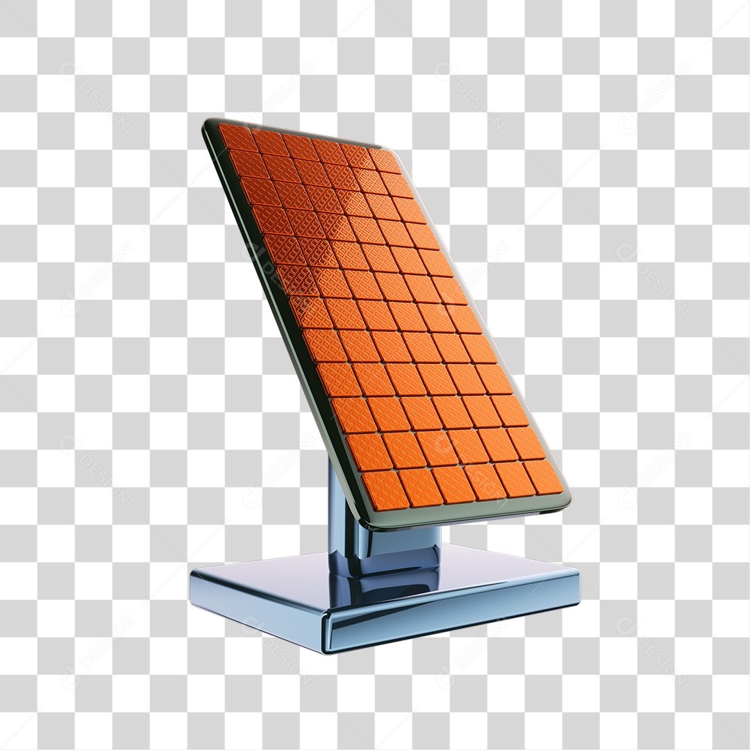 Elemento 3D Painel Solar PNG Transparente