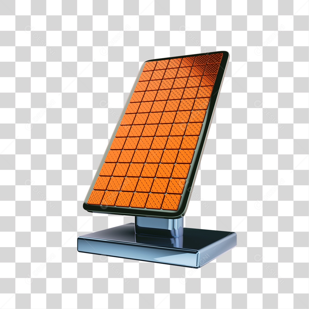 Elemento 3D Painel Solar PNG Transparente