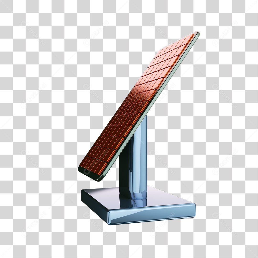 Elemento 3D Painel Solar PNG Transparente