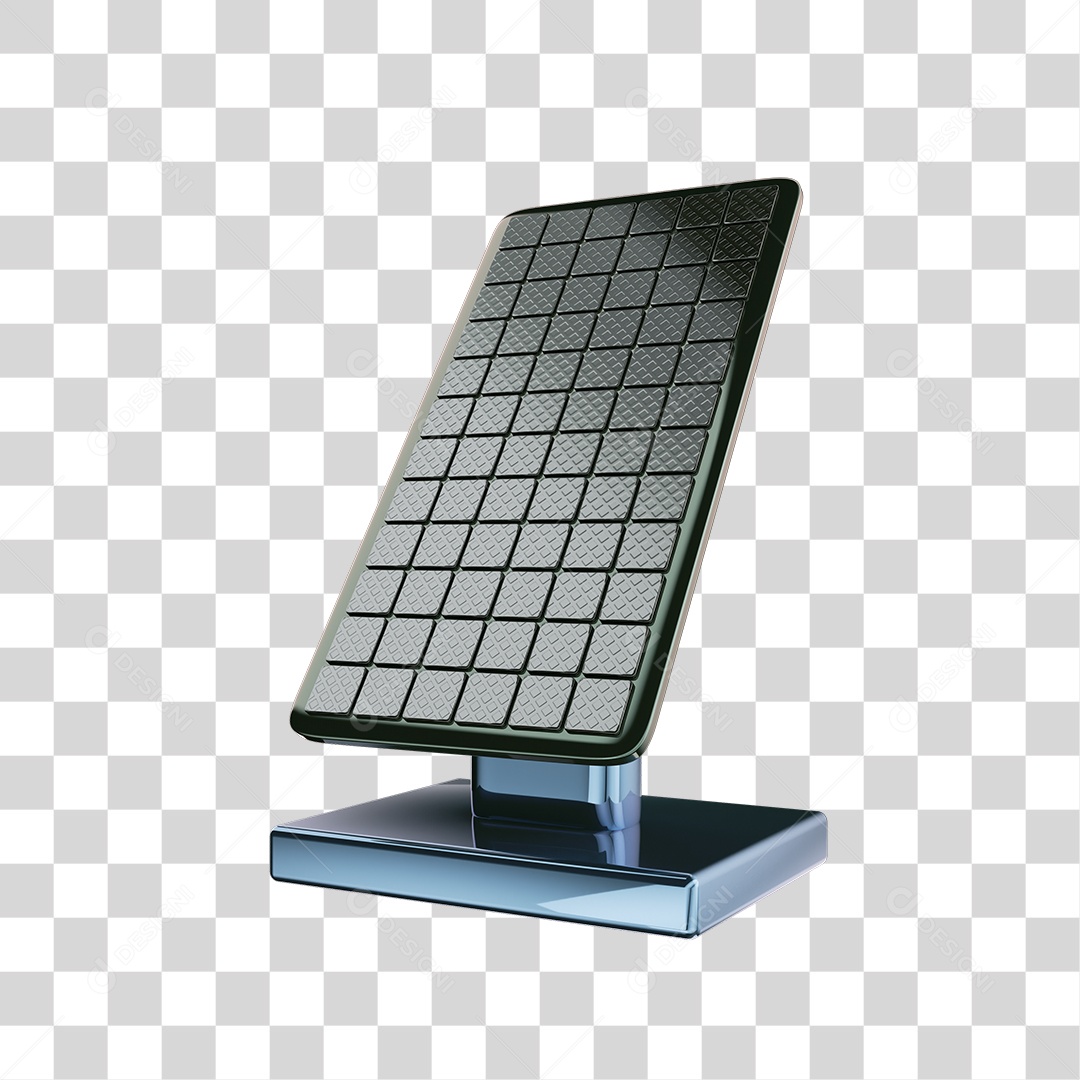 Elemento 3D Painel Solar PNG Transparente