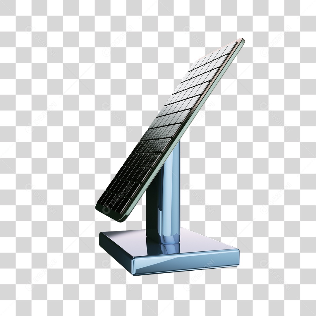 Elemento 3D Painel Solar PNG Transparente