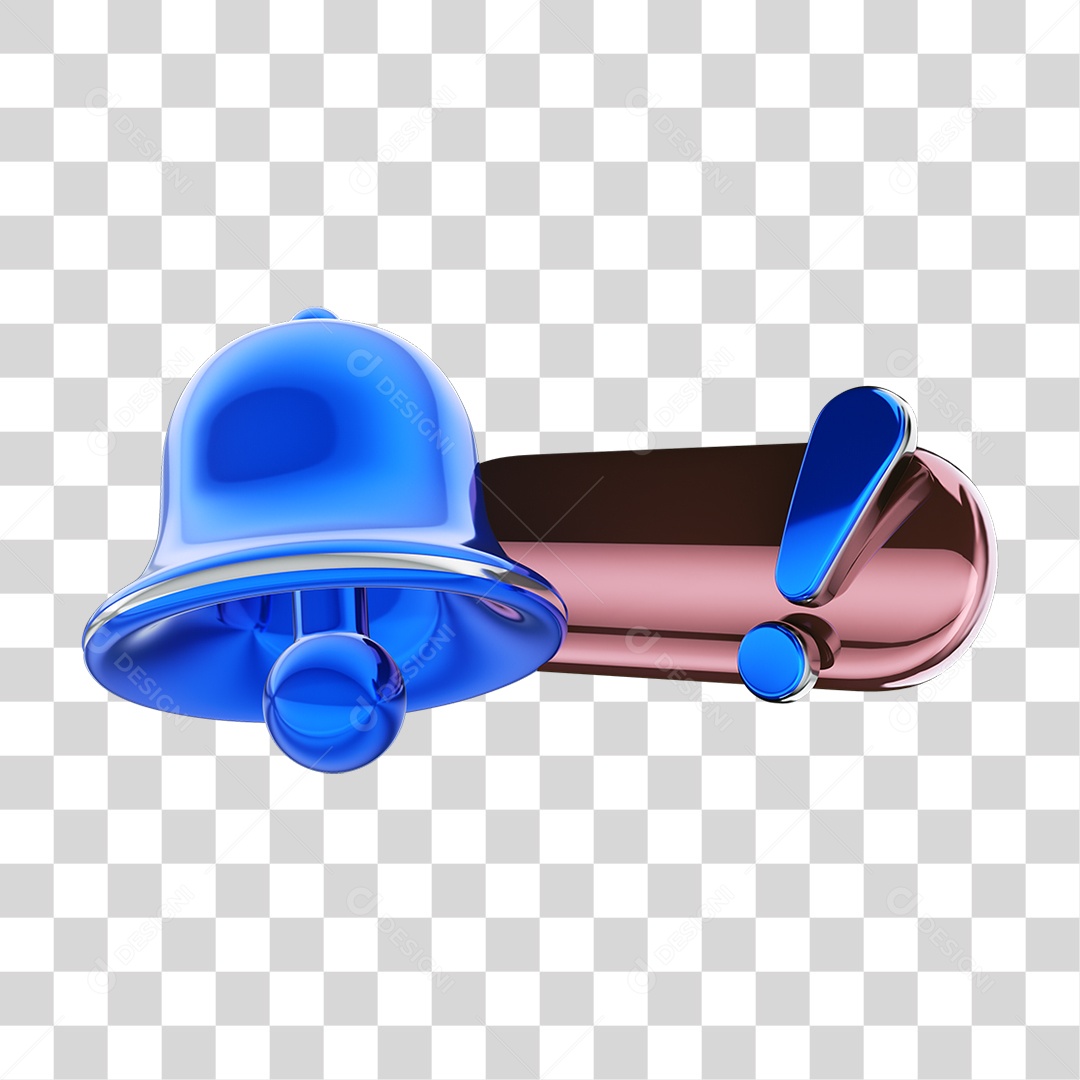 Elemento 3D Sino de Notificação Barra de Pesquisa Sinal de Alerta PNG Transparente