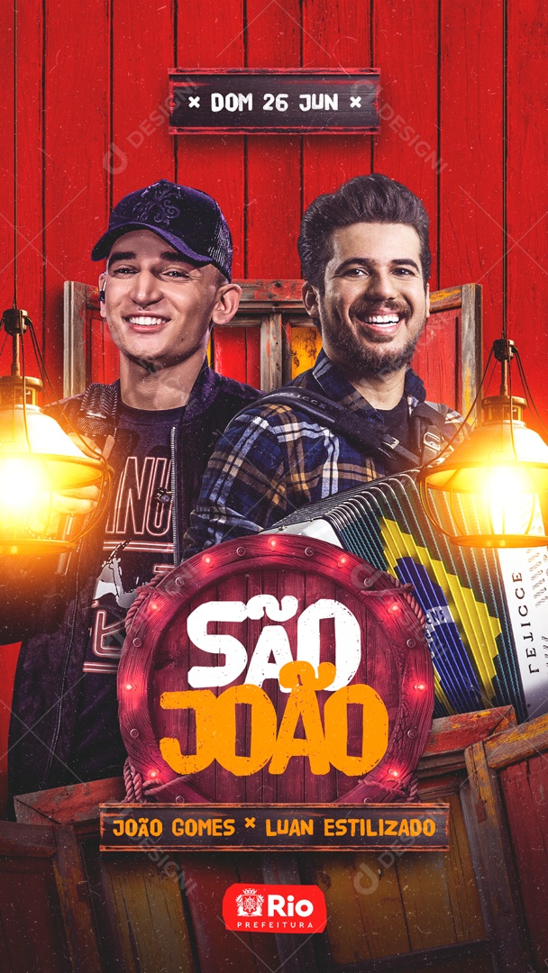 Flyer Story São João Artistas Social Media PSD Editável
