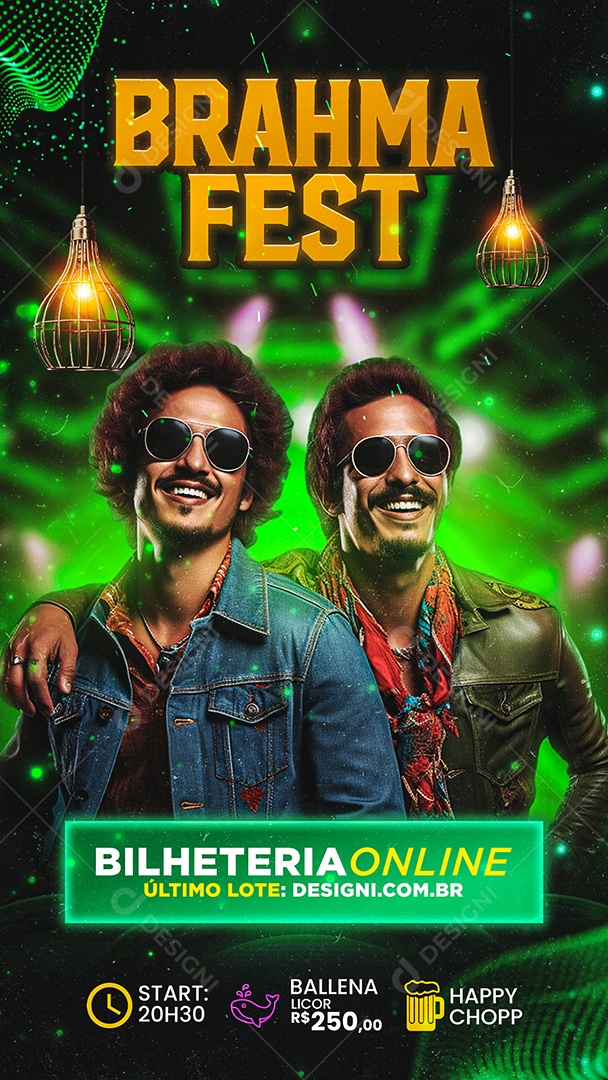 Story Flyer Brahma Fest Social Media PSD Editável