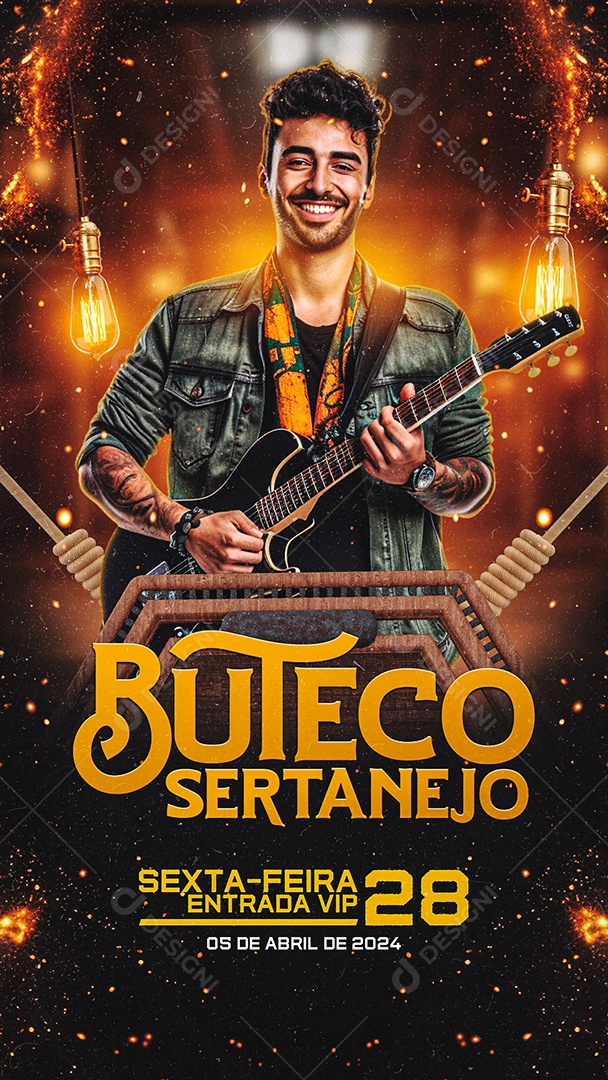 Story Flyer Buteco Sertanejo Sexta Feira Social Media PSD Editável