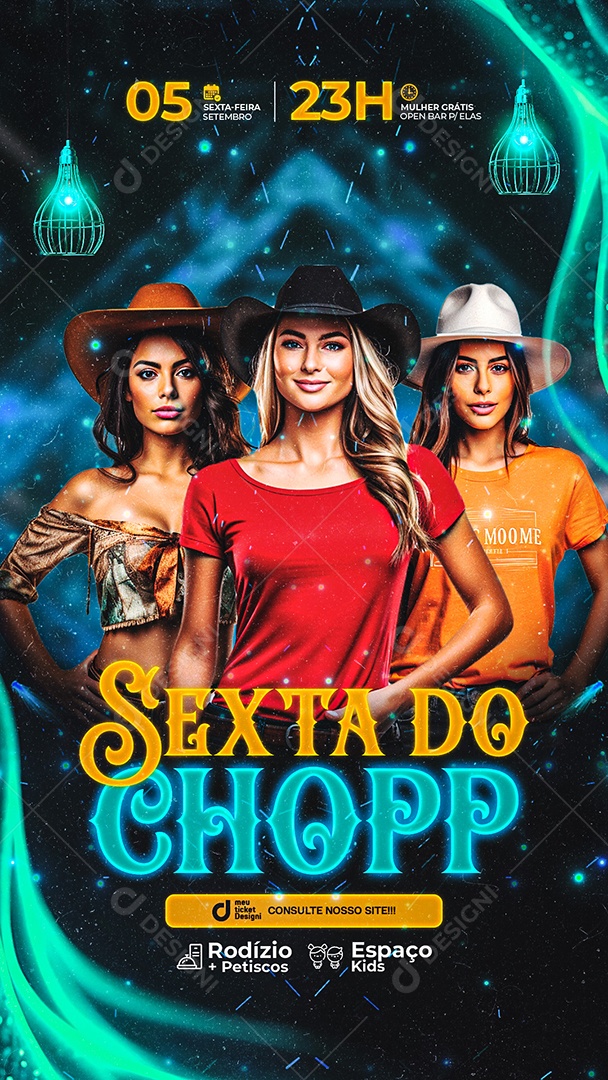Story Flyer Sexta do Chopp Social Media PSD Editável