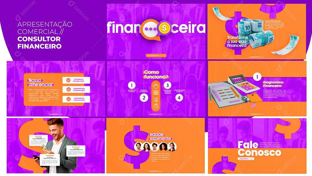 Apresentação Comercial Consultor Financeiro PSD Editável