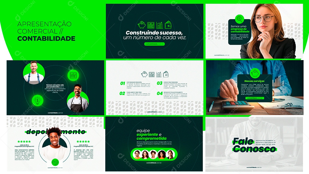 Apresentação Comercial Contabilidade PSD Editável