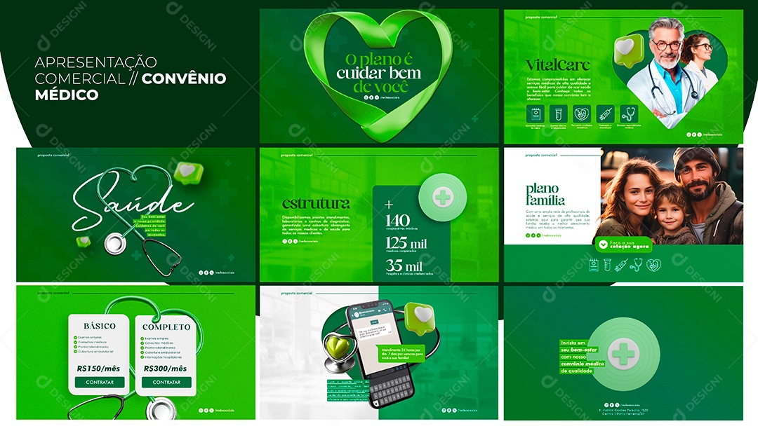 Apresentação Comercial Convênio Médico PSD Editável