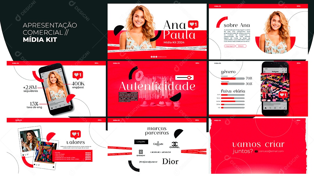 Apresentação Comercial Mídia Kit PSD Editável