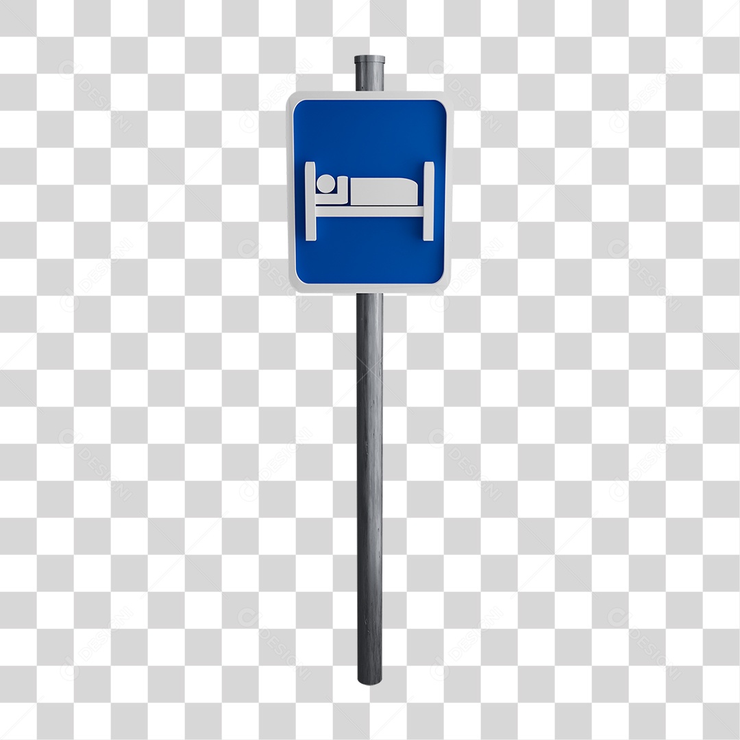 Sinal de Lugar de Descanso na Estrada PNG Transparente