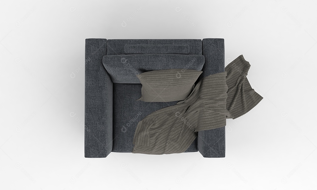 Sofá cinza escuro individual