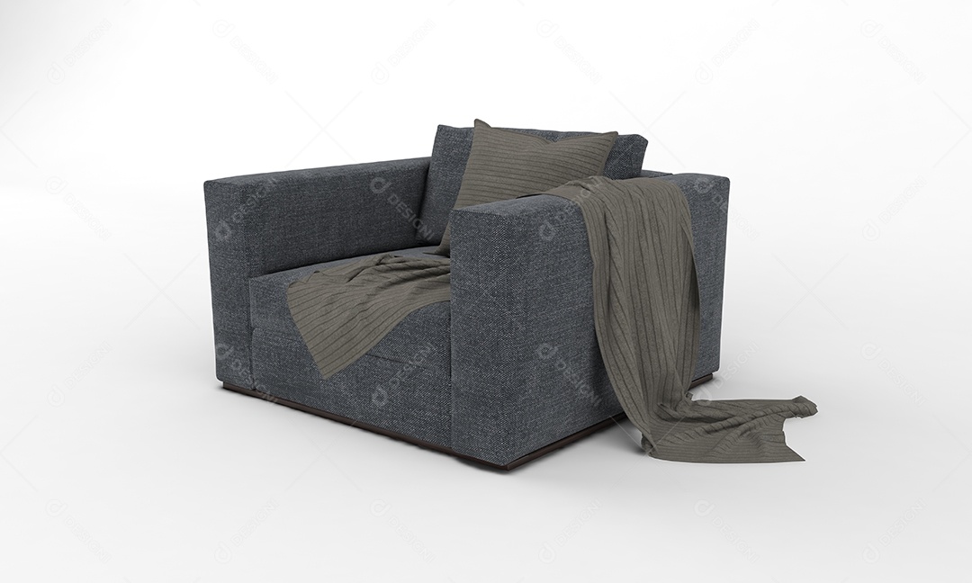 Sofá cinza escuro individual