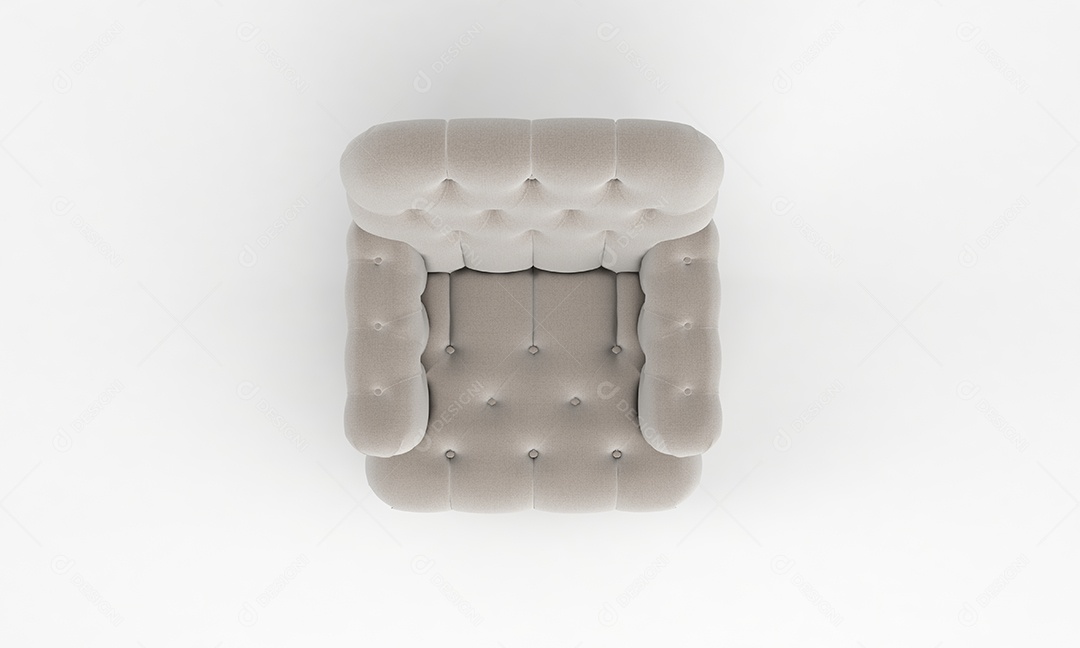 Poltrona estofada clara linda