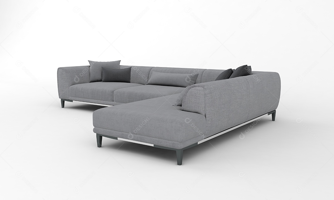 Sofá de canto claro