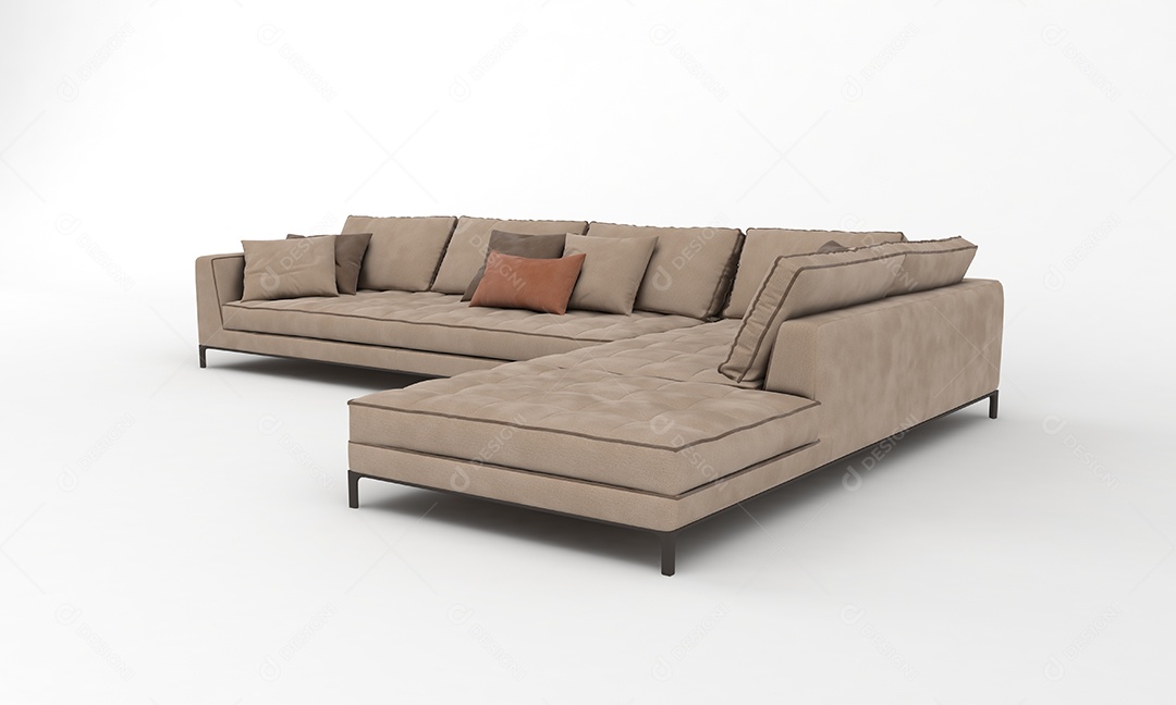 Sofá de canto claro