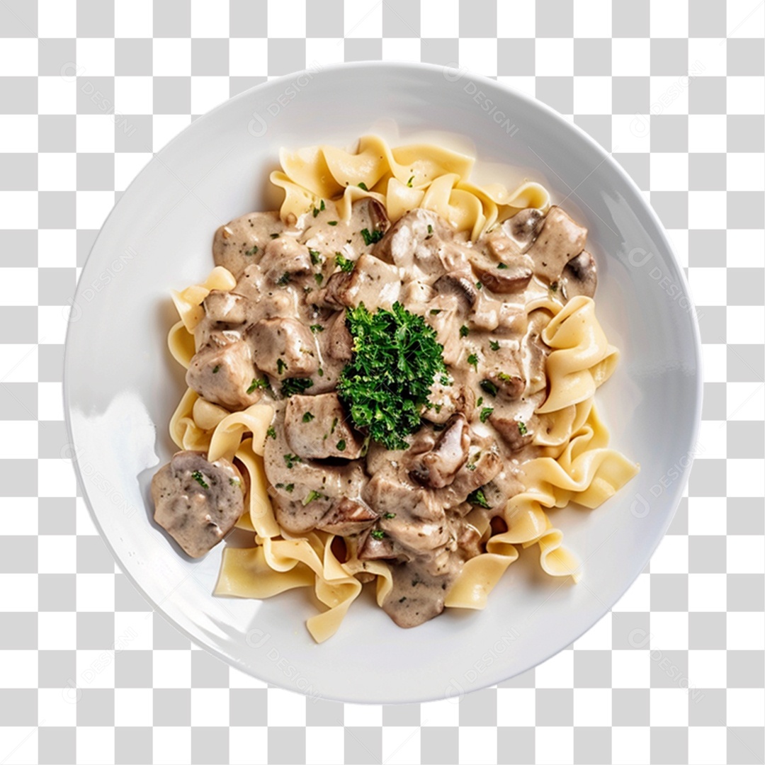 Prato com Macarronada PNG Transparente