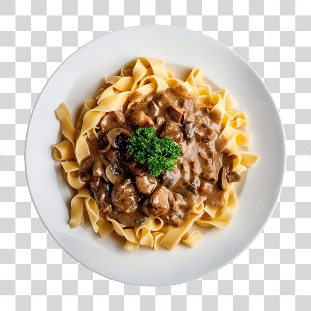 Prato com Macarronada PNG Transparente