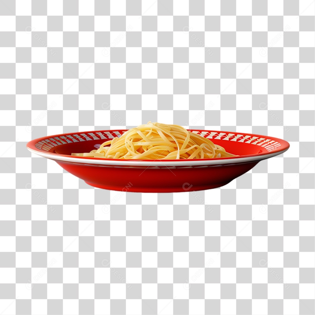 Prato com Macarronada PNG Transparente
