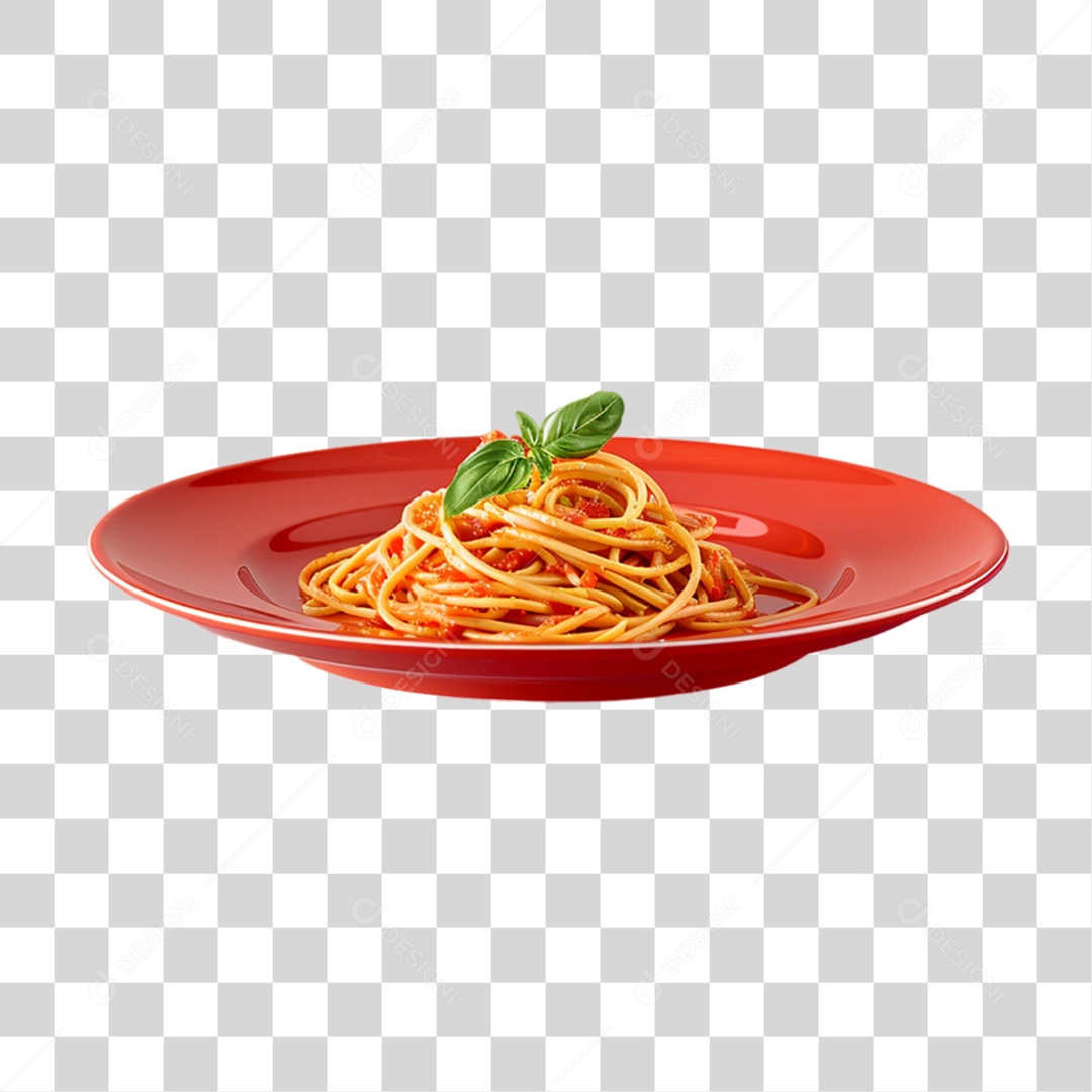 Prato com Macarronada PNG Transparente