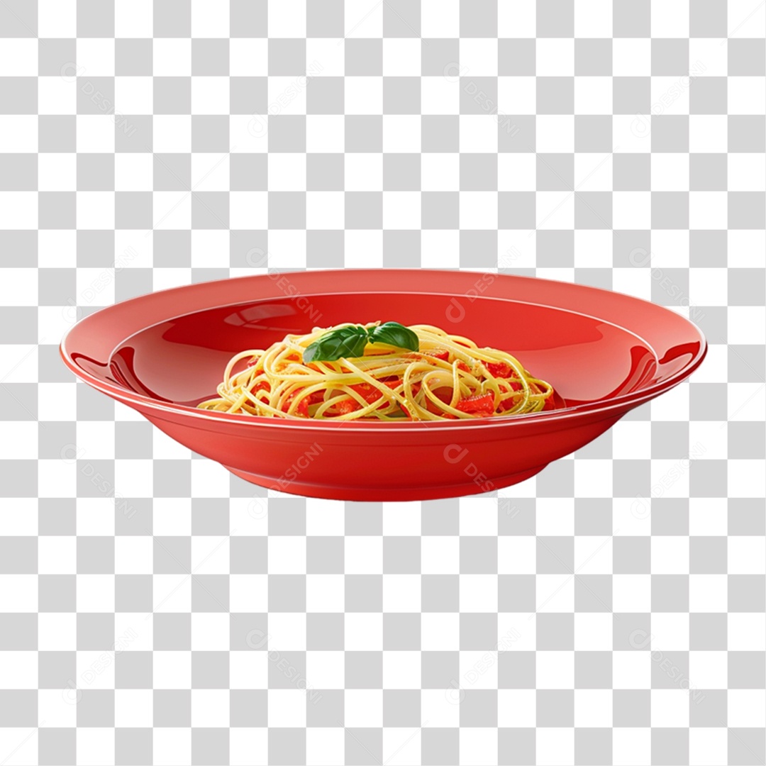 Prato com Macarronada PNG Transparente