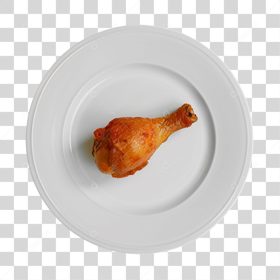 Transparent PNG Fried Chicken Thigh Plate