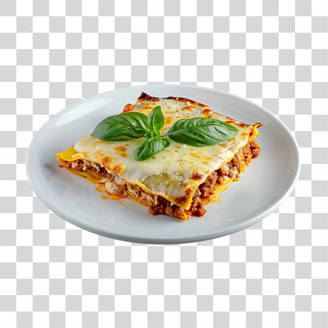 Fatia de Lasanha PNG Transparente