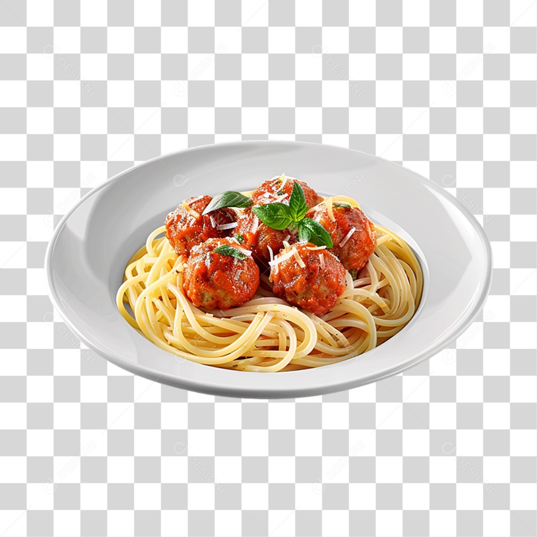 Prato com Macarrão Restaurante PNG Transparente